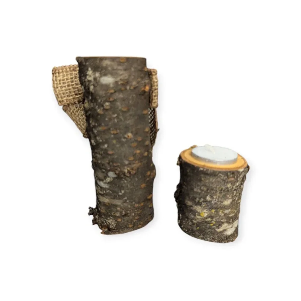 Wood Tea Light Holders Fall Autumn Thanksgiving Winter Decor